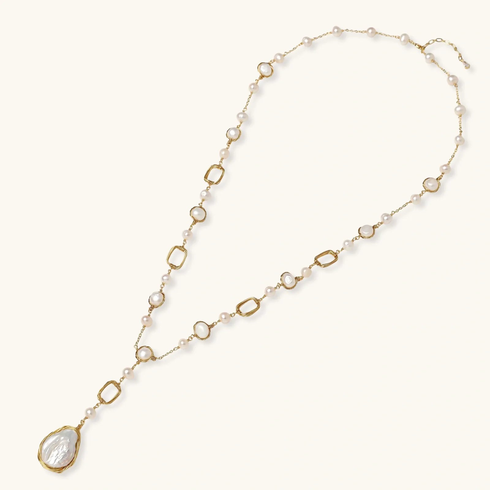 Lumina Pearl Station Necklace - Image 2