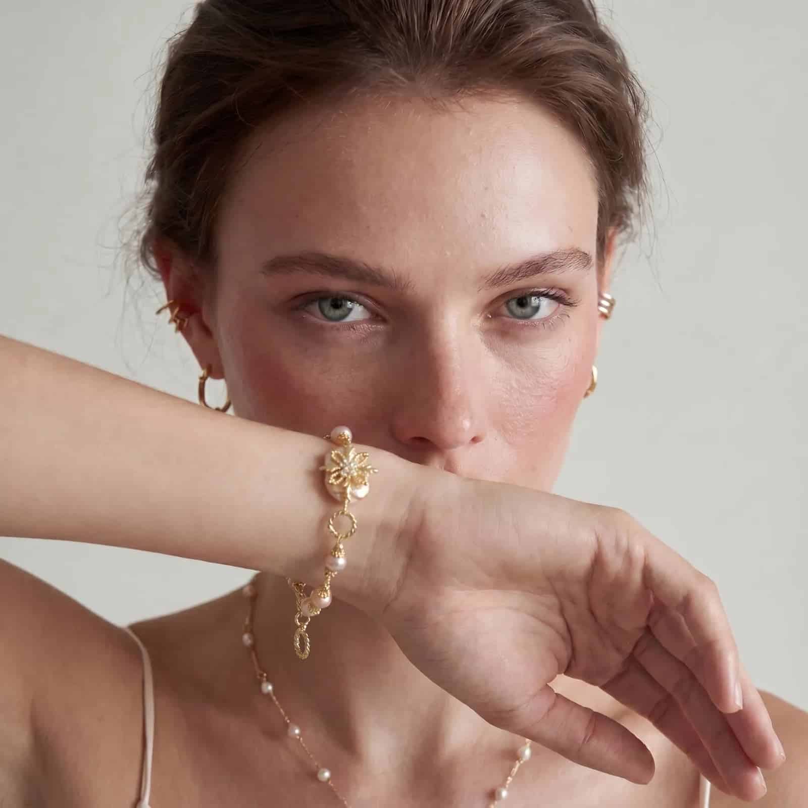 Baroque Pearl Bloom Bracelet - Image 2